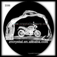 K9 3D Lasersubsurface Motorrad in Crystal Iceberg